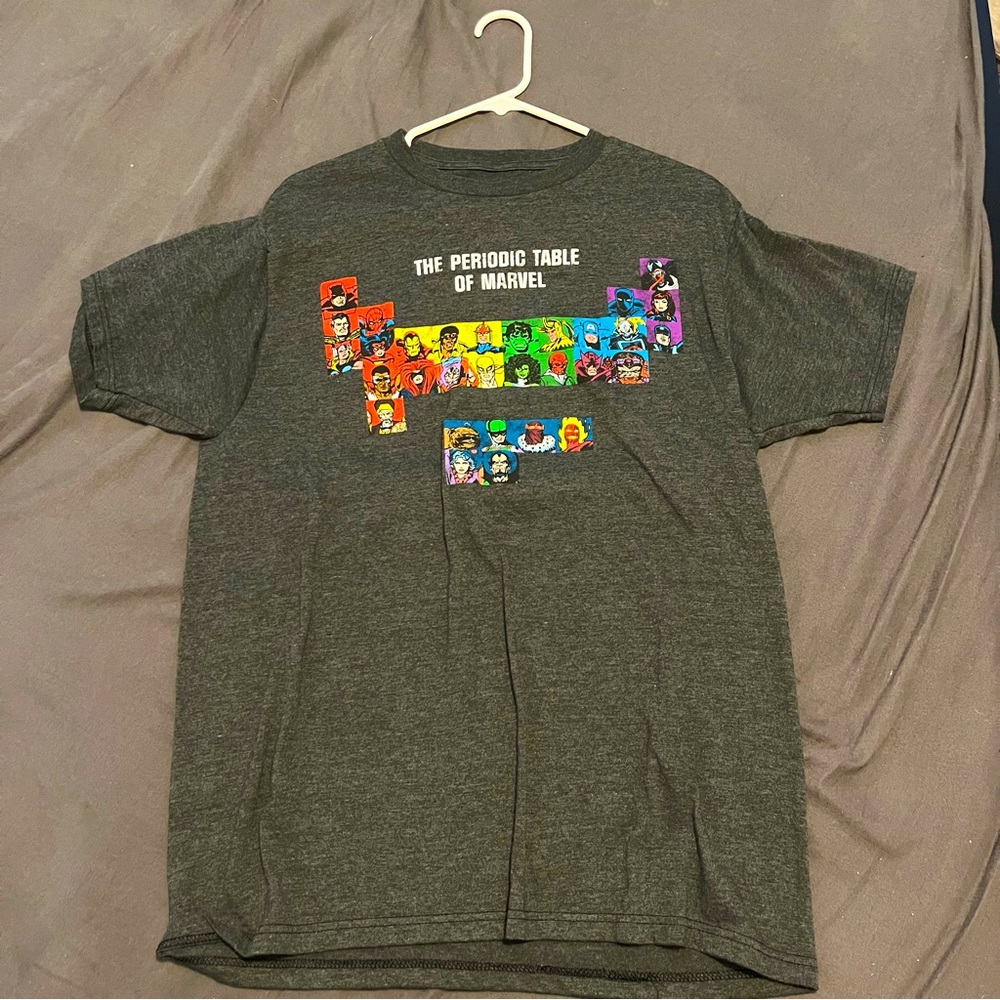 Men’s T-Shirt Size Large, Marvel Periodic Table of Elements, Cotton Tee